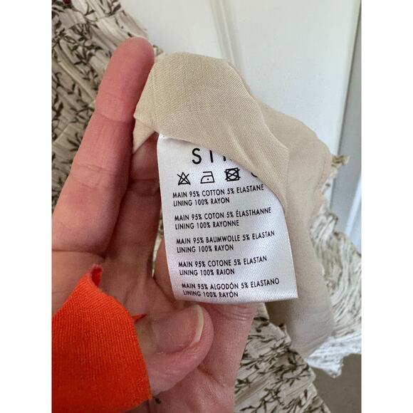 SIR The Label Alba Smocked Bow Tie Sleeve Mini Dress XS - Picture 4 of 5